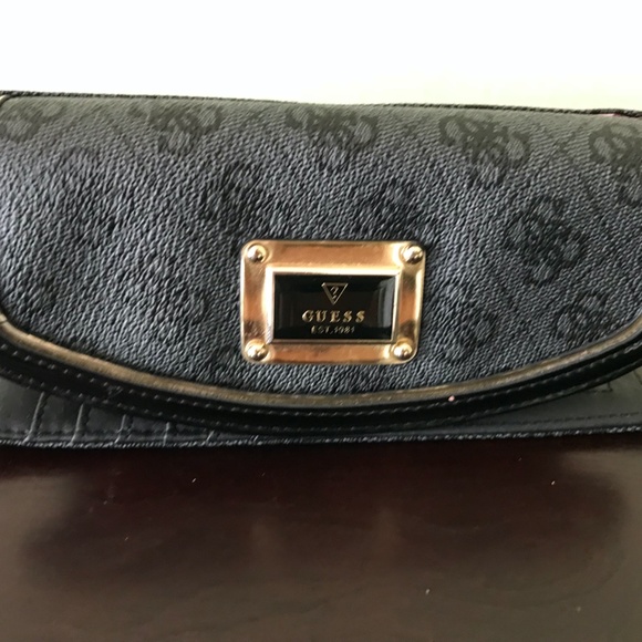 Black/Gray Leather Wallet - Picture 4 of 5